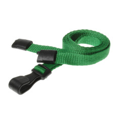 10mm Recycled Plain Light Green Lanyards with Plastic J Clip